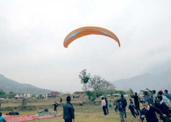 Paragliding test flight in Baglung