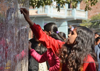 Students observe Saraswati Puja (In pics)