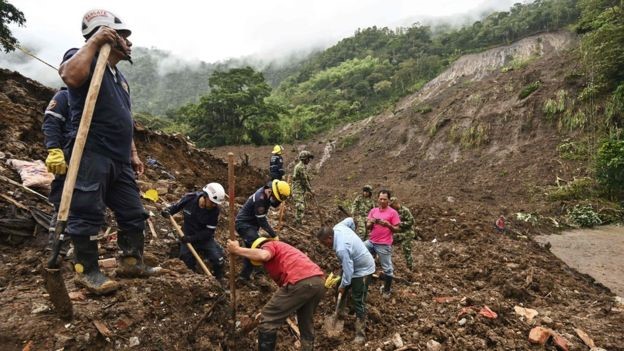 Landslide displaces 25 families at Dhairing