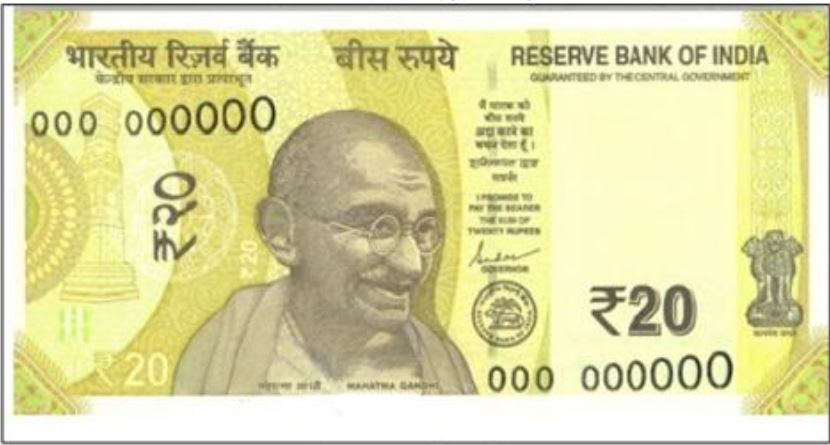 India’s central bank to launch new Rs 20 notes