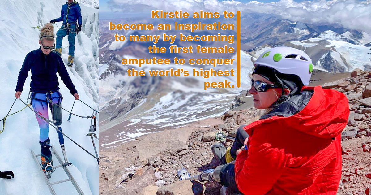No looking back, amputee Kirstie all set to conquer Mt Everest