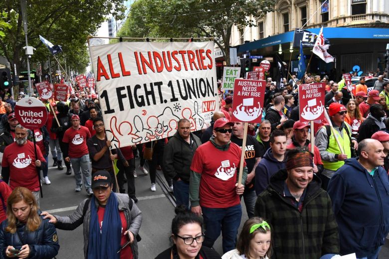 Thousands rally in Australia demanding higher wages