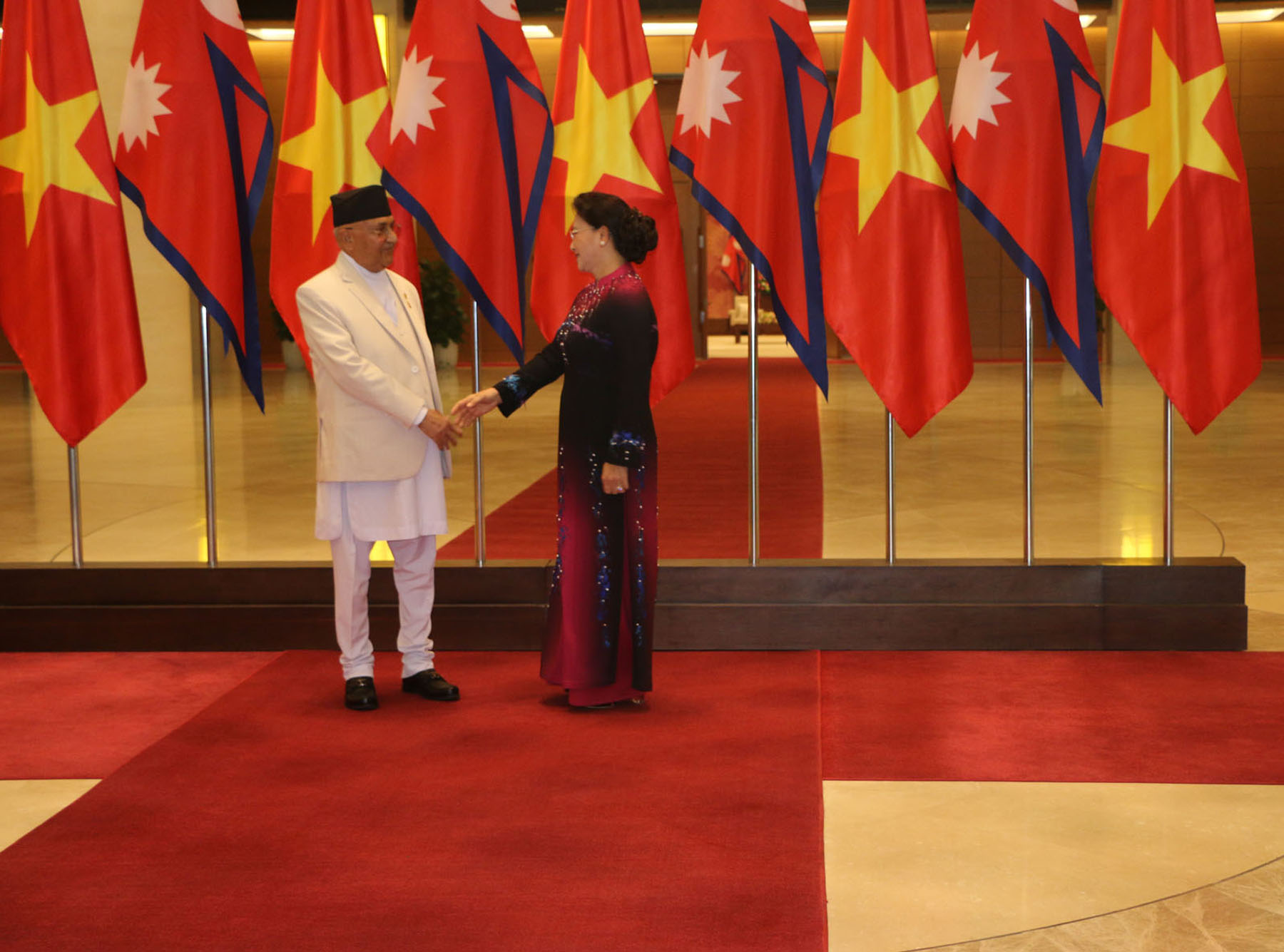 PM Oli, Vietnam NA President discuss Nepal-Vietnam ties