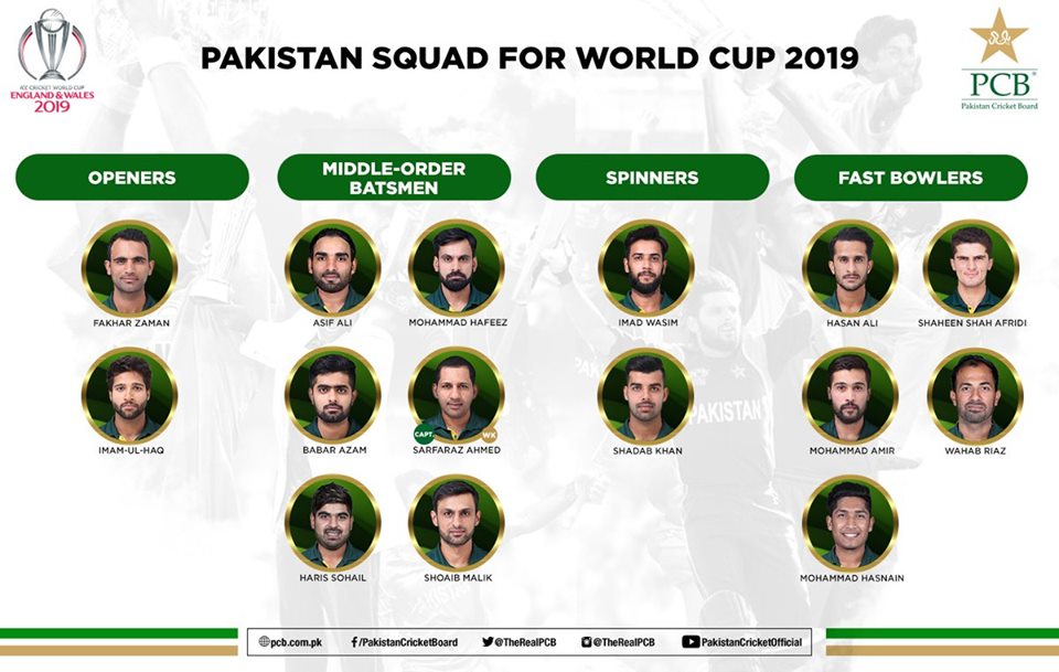 Pakistan makes three changes to World Cup squad