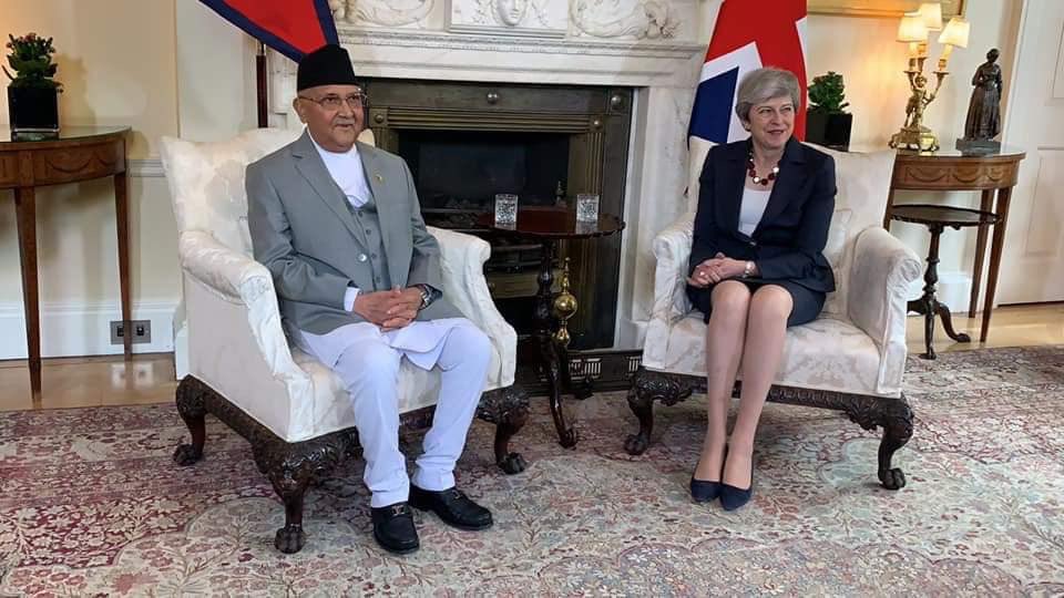 PM Oli meets British PM May