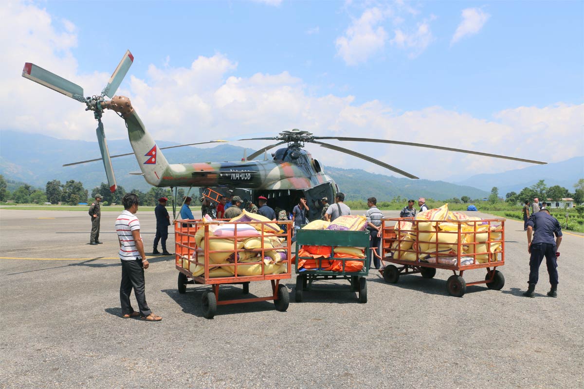 Relief materials dispatched to flood-hit Taplejung