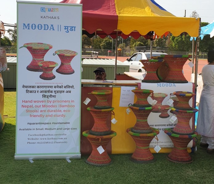 Nepali Diaspora in Australia identified with Mooda (handmade stool)