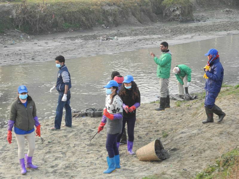 Hanumante River Cleanup Campaign enters 100th week