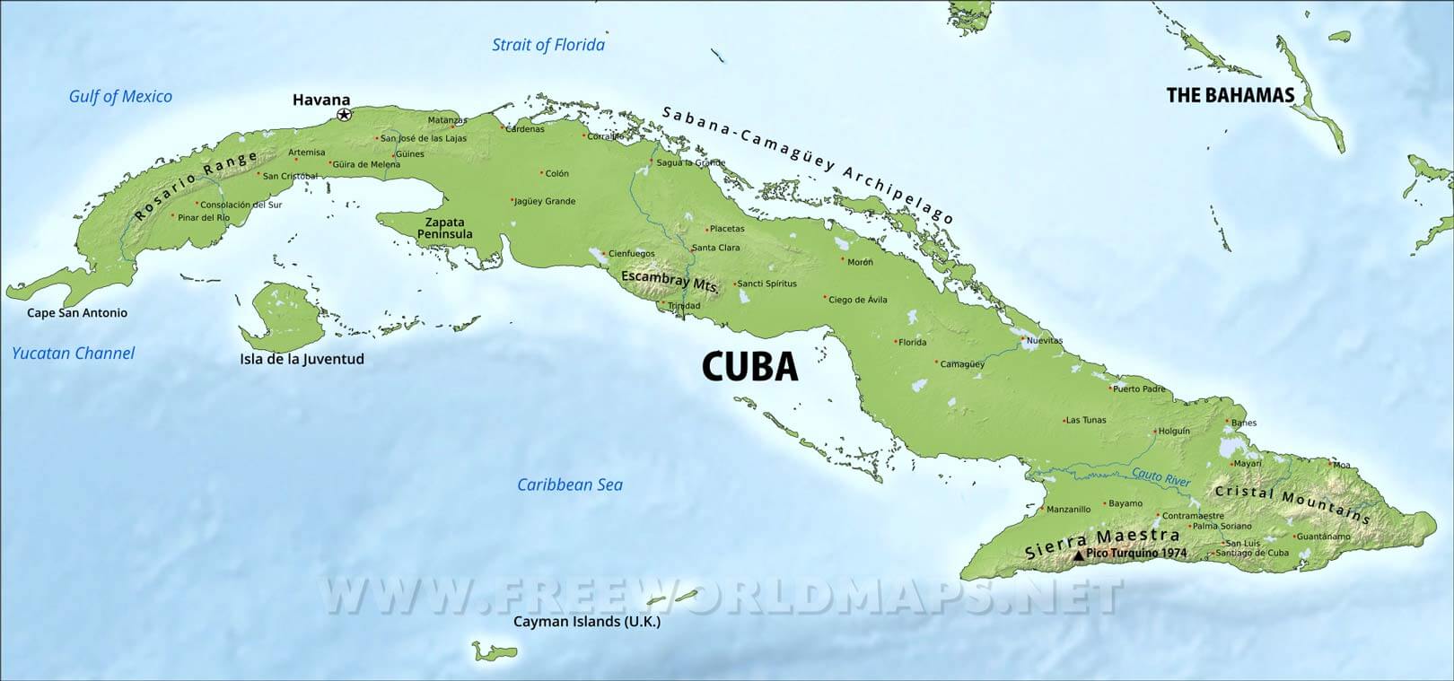Cuba On World Map