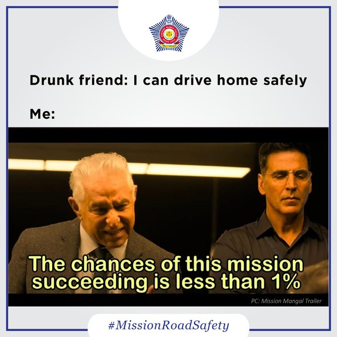Mumbai, Rajasthan Police use Mission Mangal memes for road safety awareness