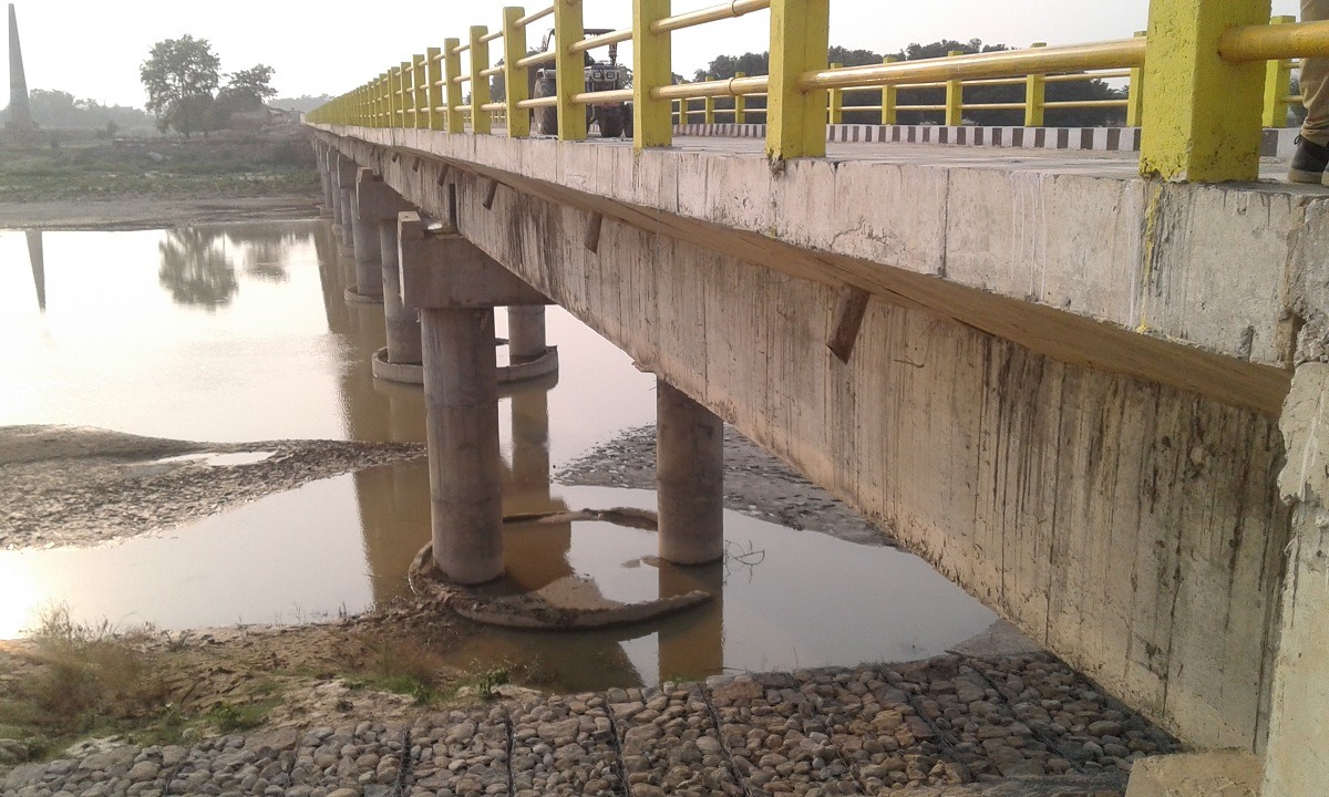 Concrete bridge constructed at Thimura