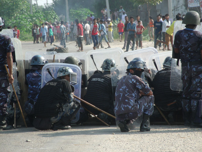 Gaushala clash: Police use tear gas during Prasai-led protest
