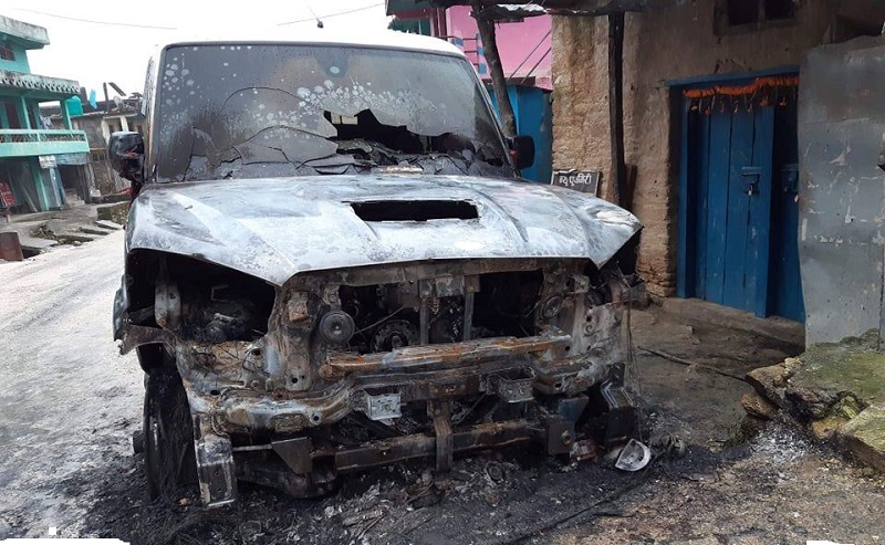 Rural municipality’s jeep set ablaze, Biplav cadre arrested