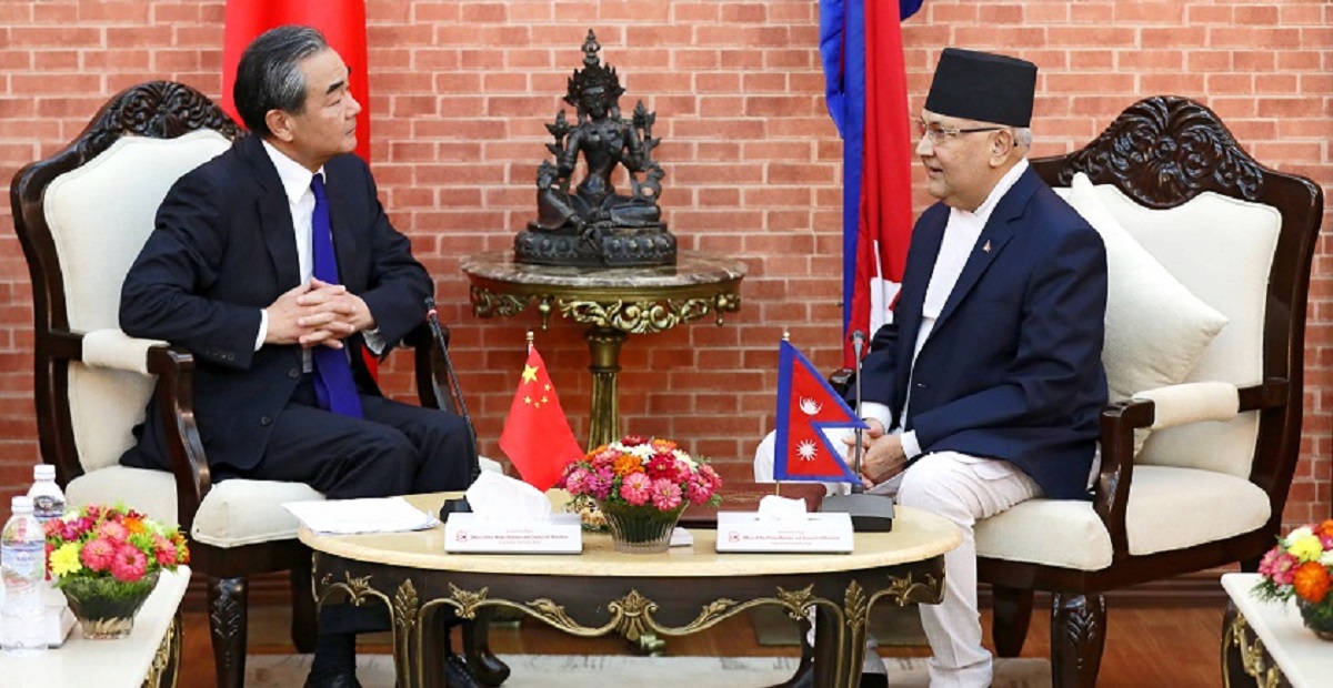 Chinese Foreign Minister Wang calls on PM Oli