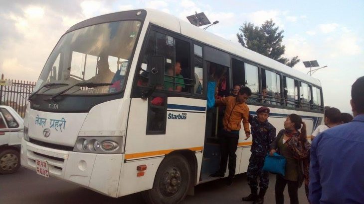 Nepal Police operating free buses in Kathmandu Valley today