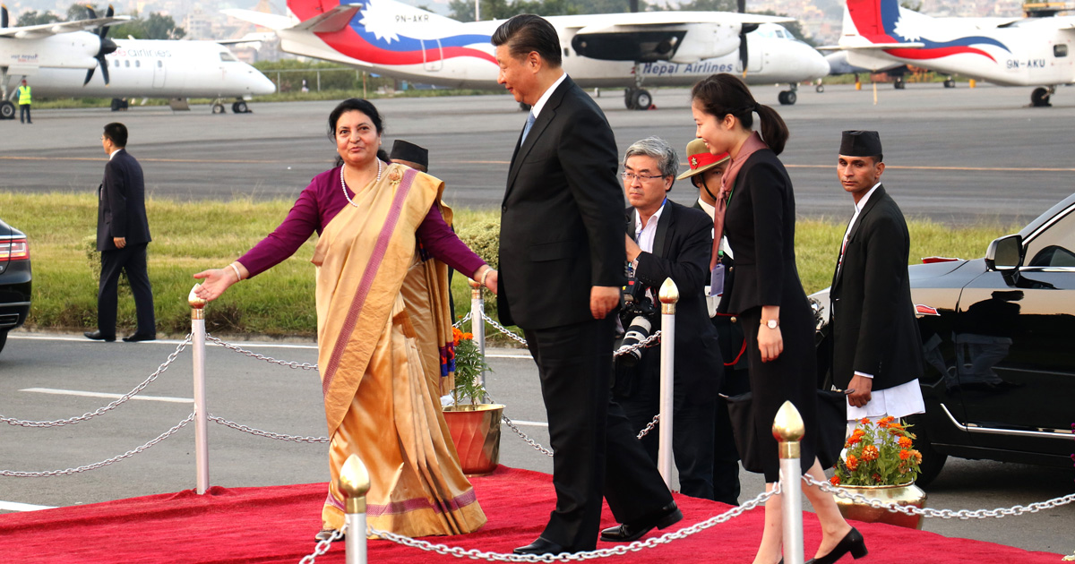 In pics: Chinese President Xi Jinping arrives in Nepal to a grand welcome