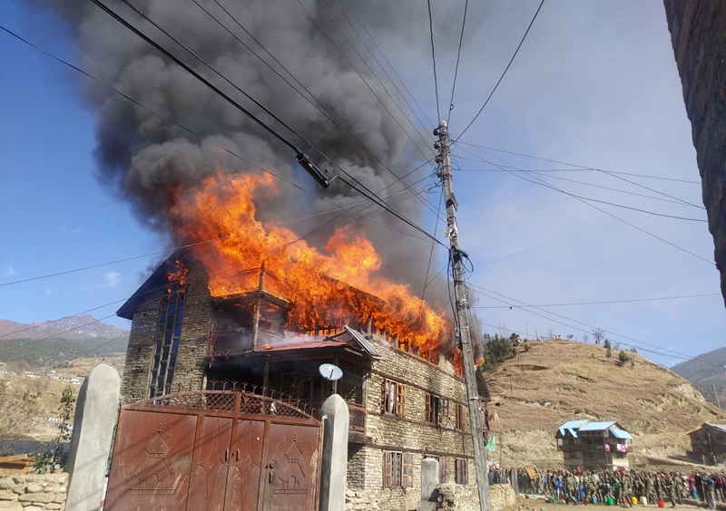 Massive fire breaks out in Jumla