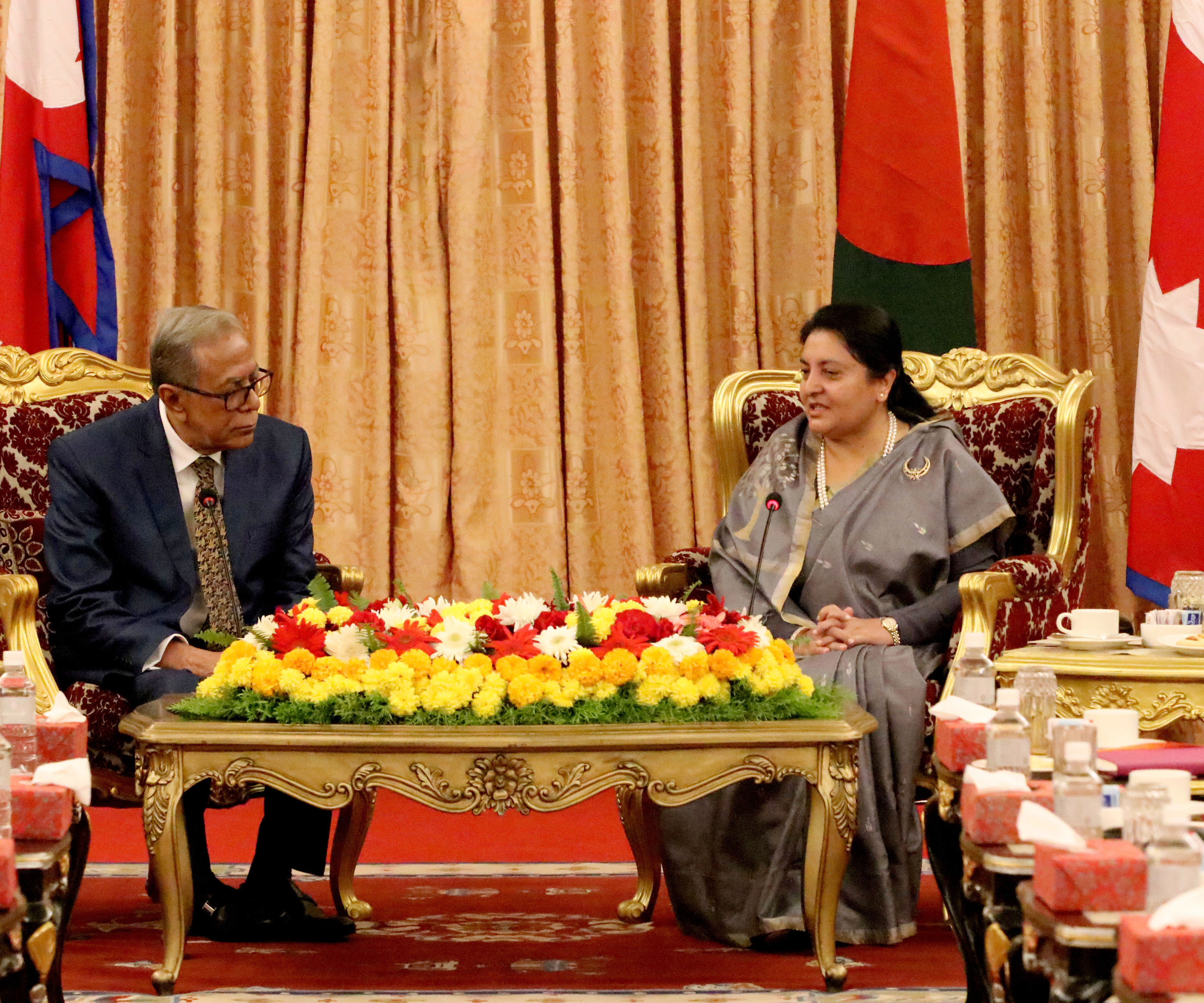 Prez Bhandari meets Bangladeshi President Hamid