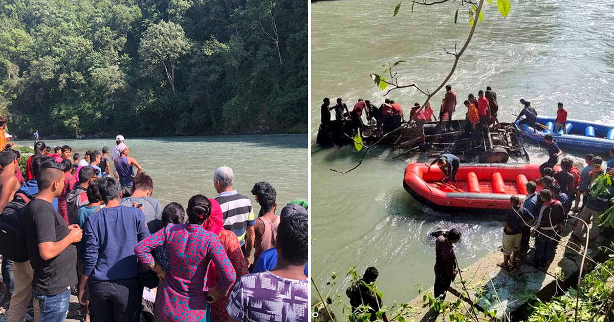 At least six killed in Sunkoshi bus plunge