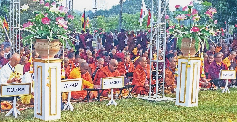 Mass Tripitak recitation begins in Lumbini