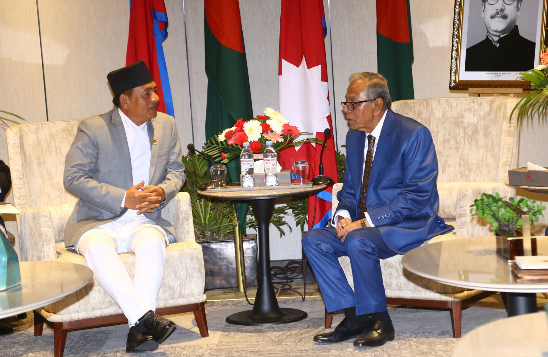 VP Pun, PM Oli call on Bangladeshi President Hamid