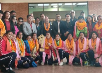 NSC announces Rs 3 lakh each to Nepali women volleyball players