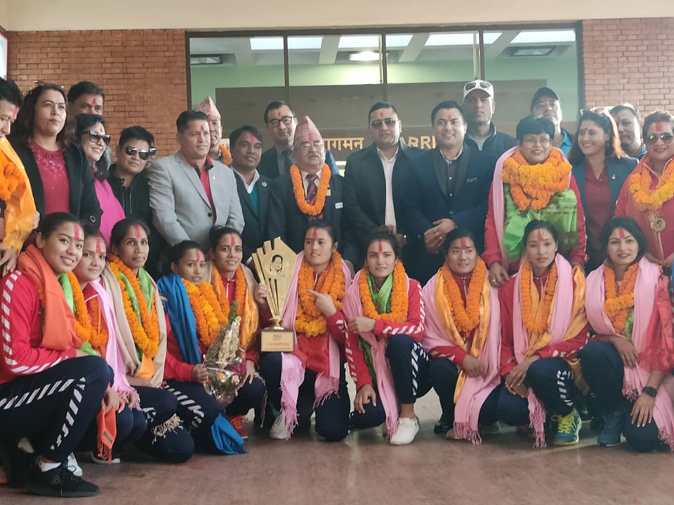 NSC announces Rs 3 lakh each to Nepali women volleyball players