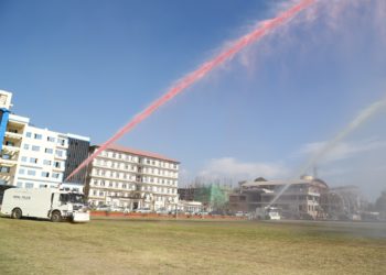 Nepal Police showcases new water cannons