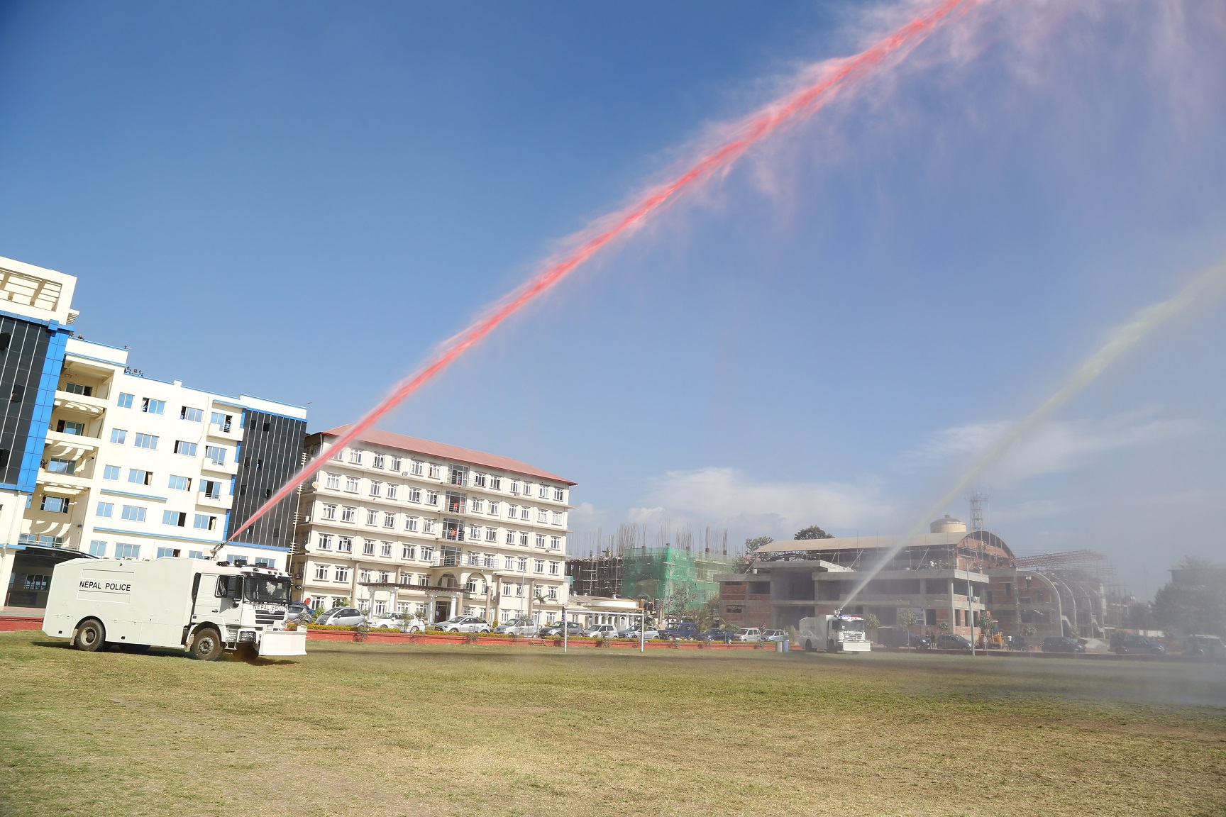 Nepal Police showcases new water cannons
