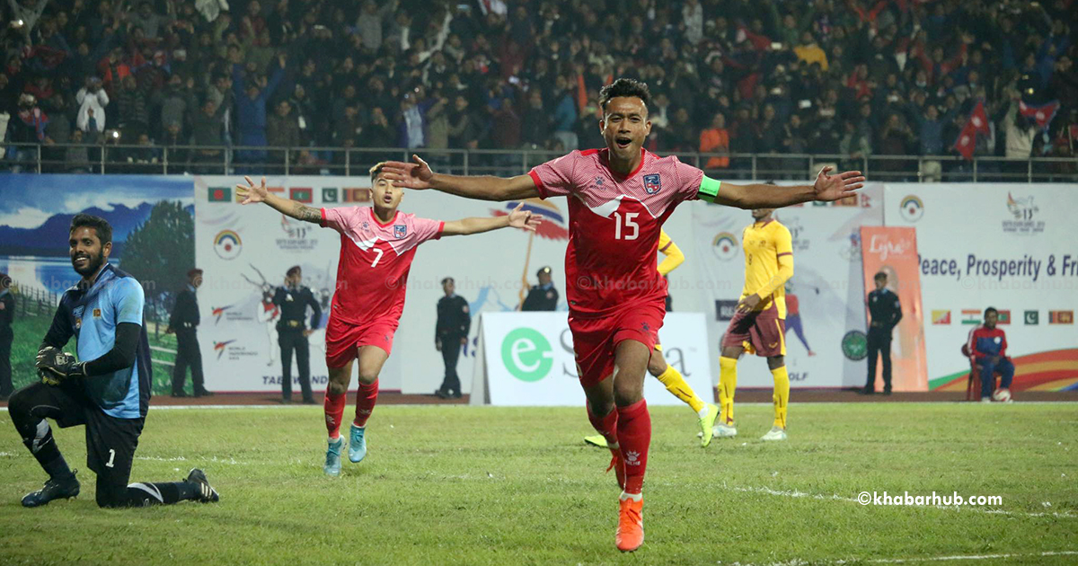 SAG Football: Nepal, Sri Lanka score one goal each