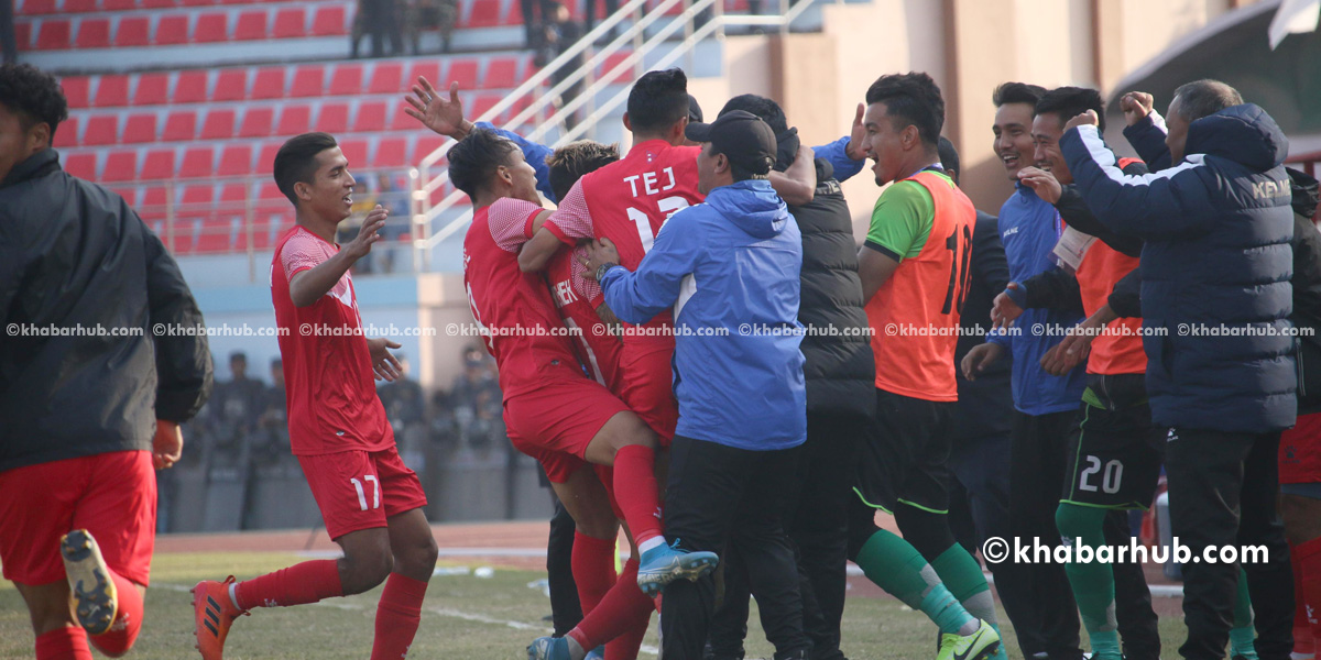SAG football final: Nepal leading 2-1 against Bhutan