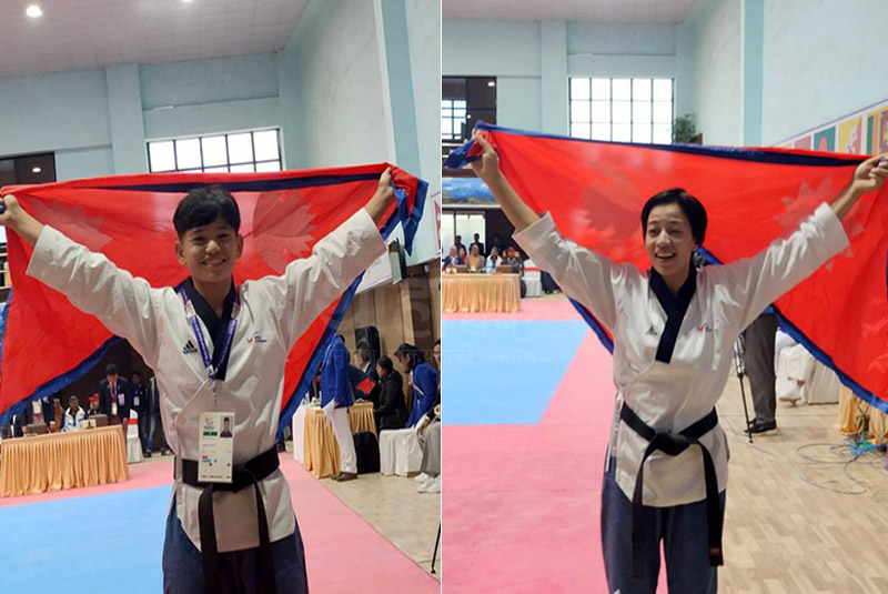 Nepal secures two more gold medals in Taekwondo