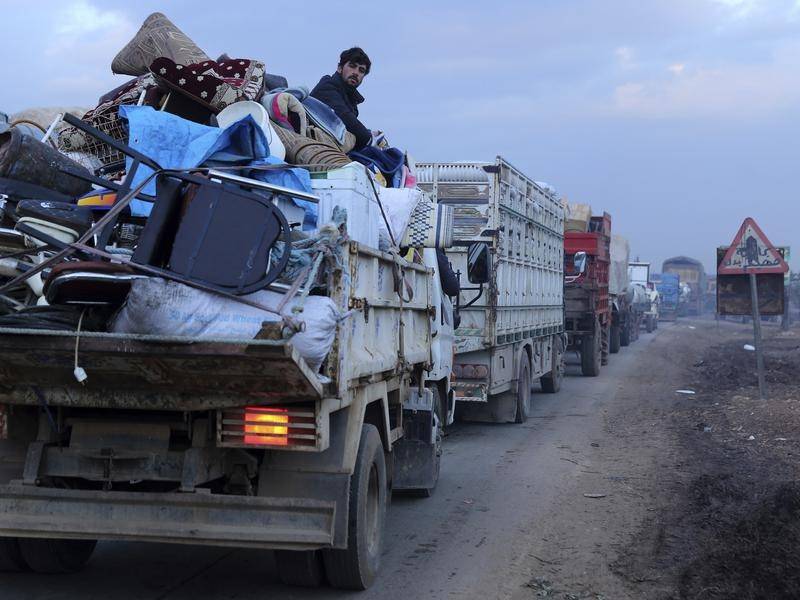 Over 230,000 people flee Idlib in two-week Russian-backed offensive: U.N.