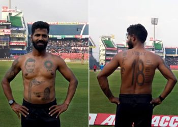 Fan inks 16 tattoos of Virat Kohli on body