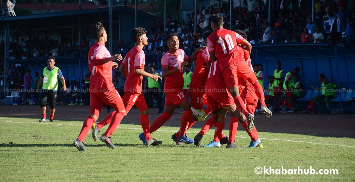 Nepal taking on Bangladesh in SAG men’s football today