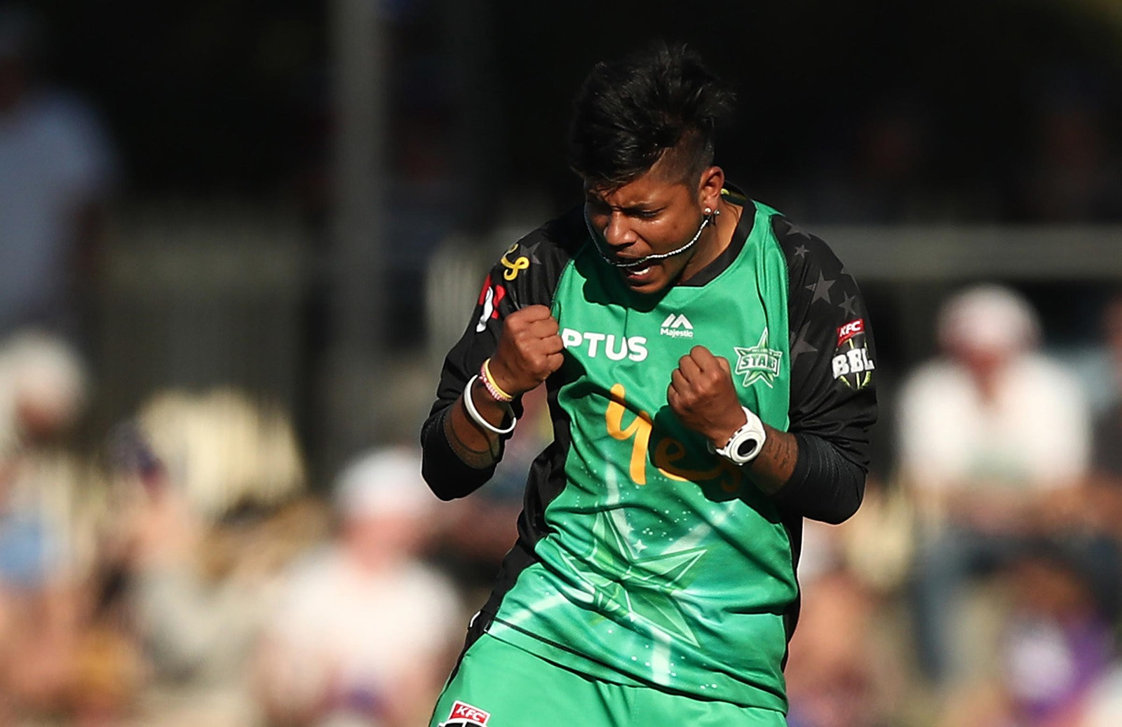 Sandeep Lamichhane takes one wicket in BBL