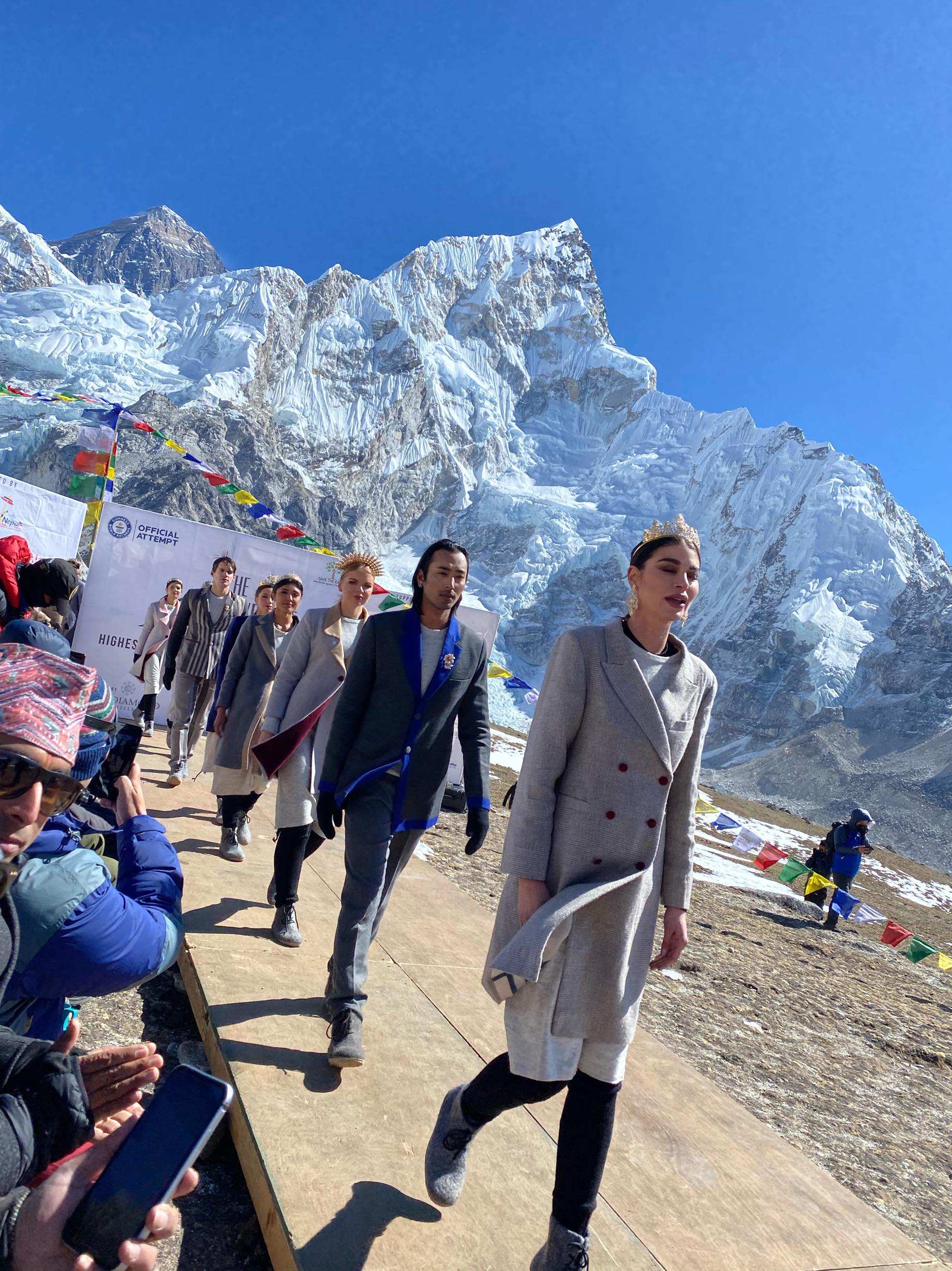 Fashion show in Everest Base Camp 