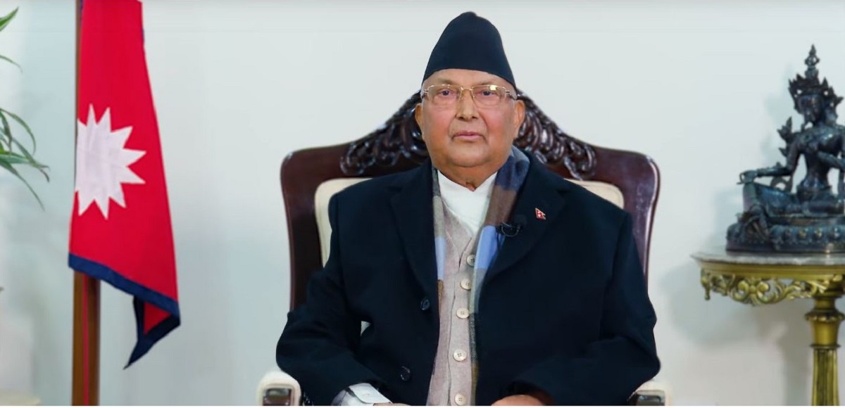 PM Oli urges all to sing national anthem at 8 am tomorrow