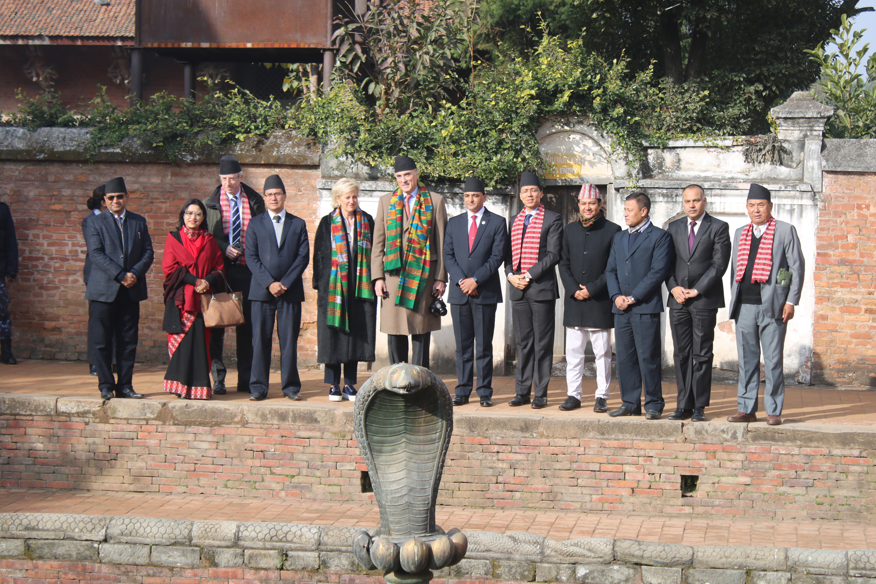 Princess Astrid visits cultural heritage in Bhaktapur
