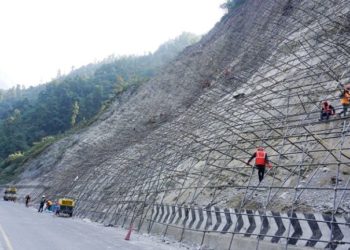 Landslide prevention work reaches final stage at Narayangadh-Muglin road