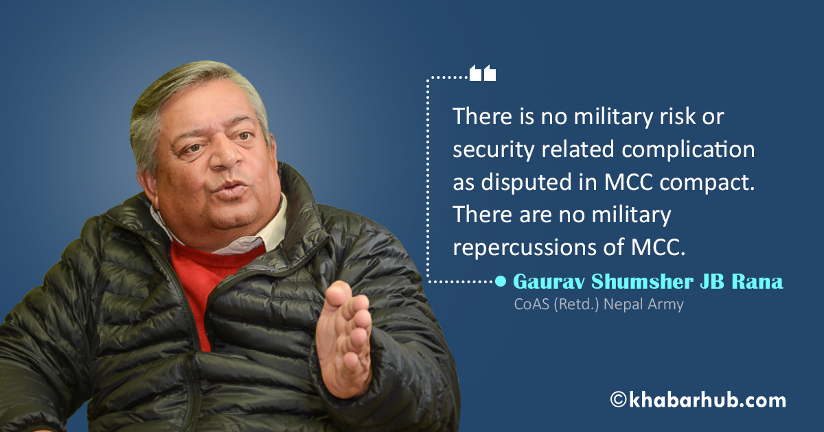 No military component in MCC: Gaurav Shumsher JBR
