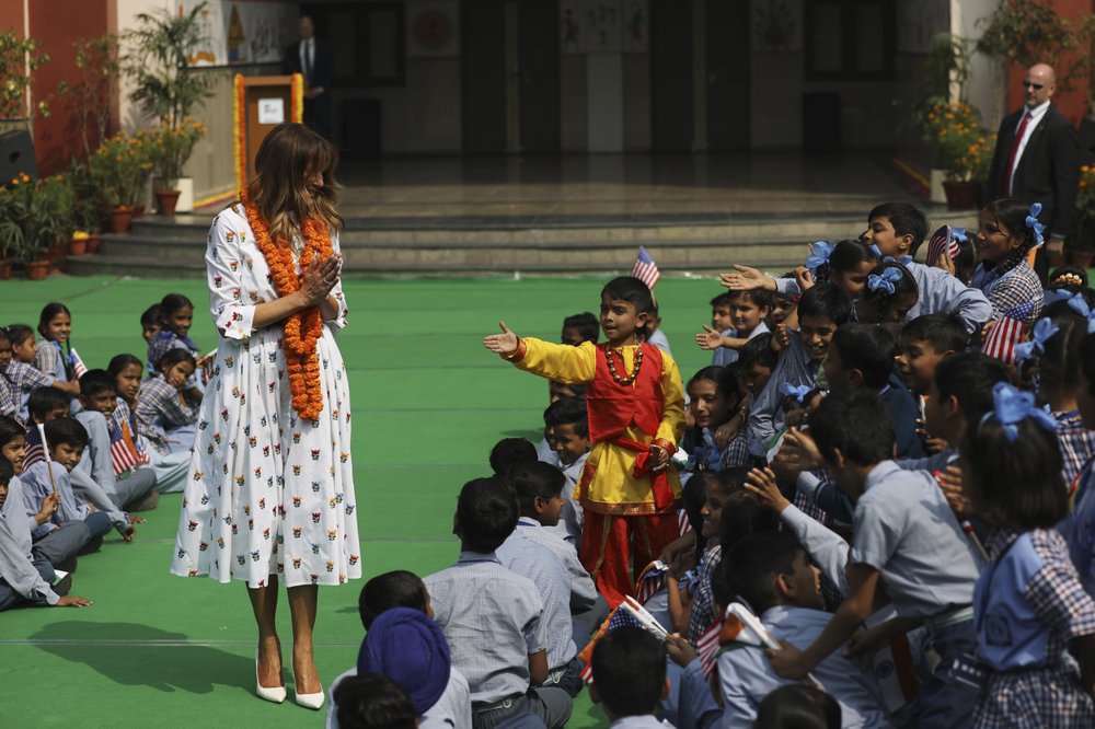 Melania Trump visits Delhi school
