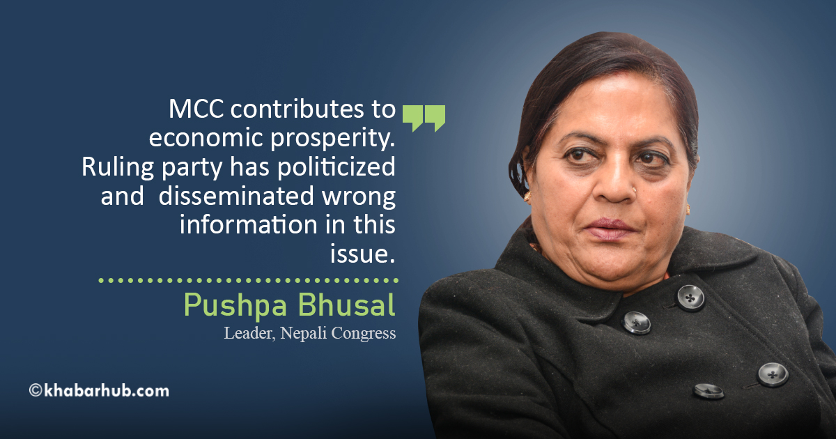 Ruling party playing dubious role on MCC: Pushpa Bhusal