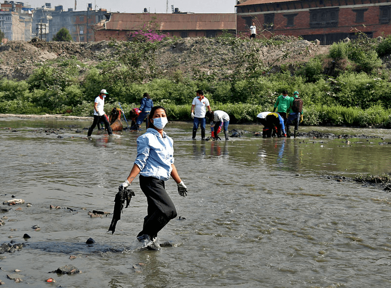 Bagmati Clean-Up Campaign continues during Dashain, over one metric tonnes of waste scooped