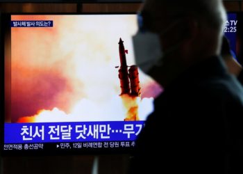 North Korea fires three projectiles into sea