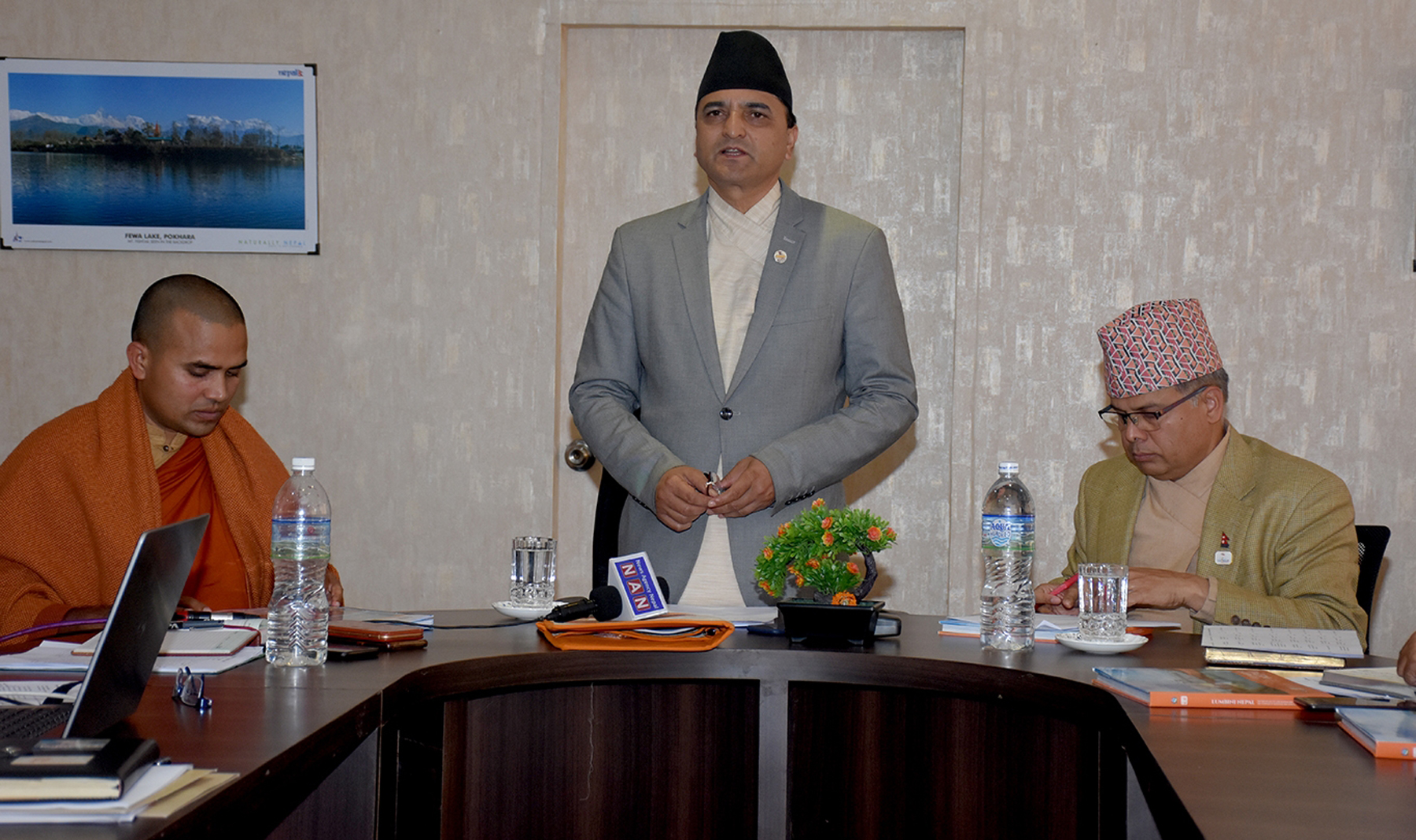 Minister Bhattarai promises overarching development of Lumbini