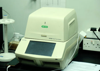 Chaurajahari installing PCR machine