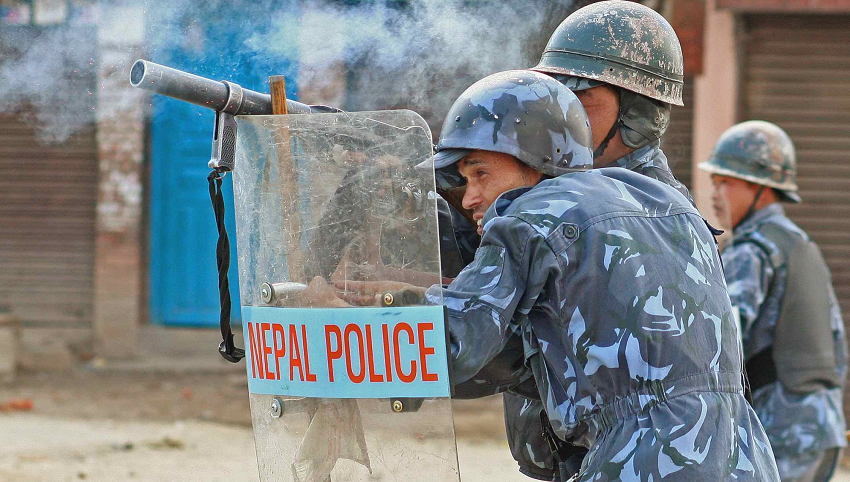 Clash in Biratnagar, police fire tear gas