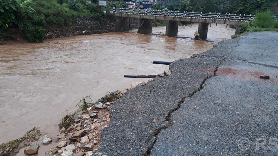 Continuous flood damages bridge; road and hydropower projects
