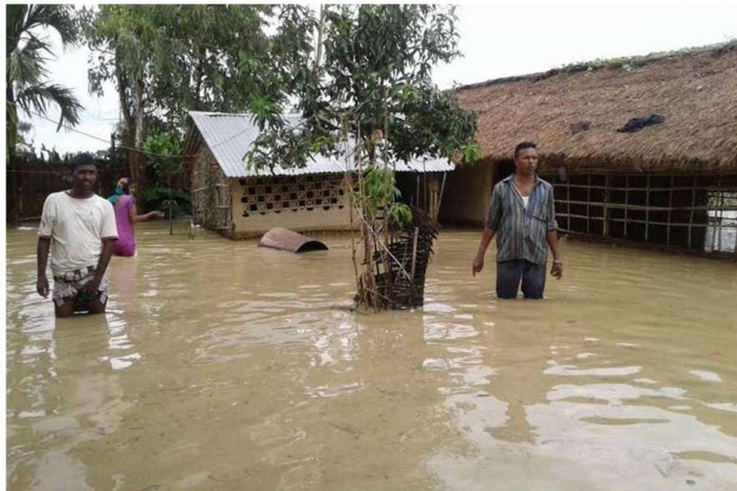 Saptari flood displaces 22 people as houses cave in